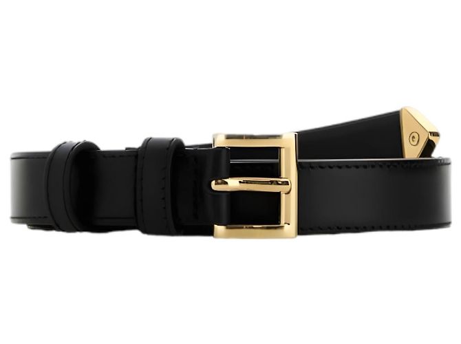 Prada Triangle Logo Belt Black Leather - view 5