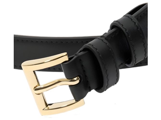 Prada Triangle Logo Belt Black Leather - view 9