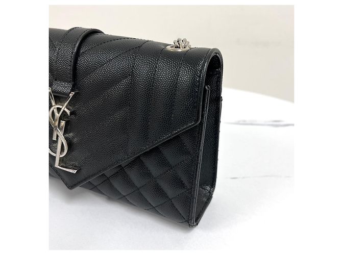 Autre Marque Borsa a spalla con catena a busta Black Small - vista 11