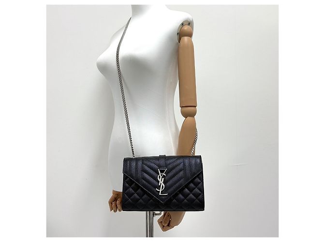Autre Marque Borsa a spalla con catena a busta Black Small - vista 3