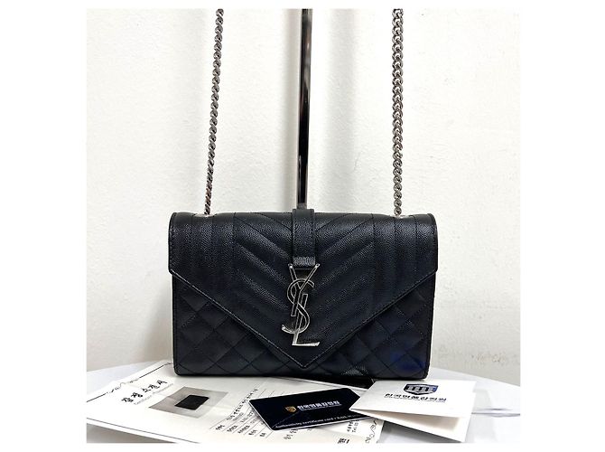 Autre Marque Borsa a spalla con catena a busta Black Small - vista 5