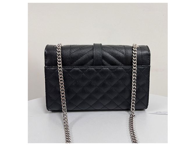 Autre Marque Borsa a spalla con catena a busta Black Small - vista 7