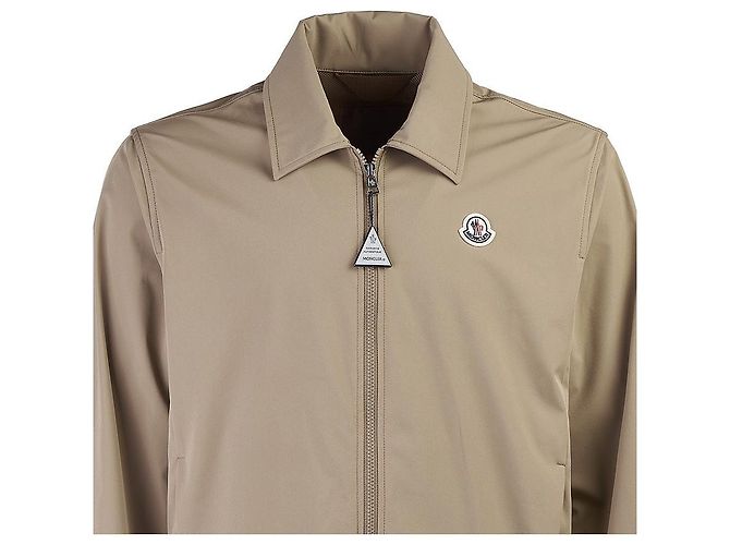 Moncler Giacca-camicia in nylon con logo da uomo - vista 4