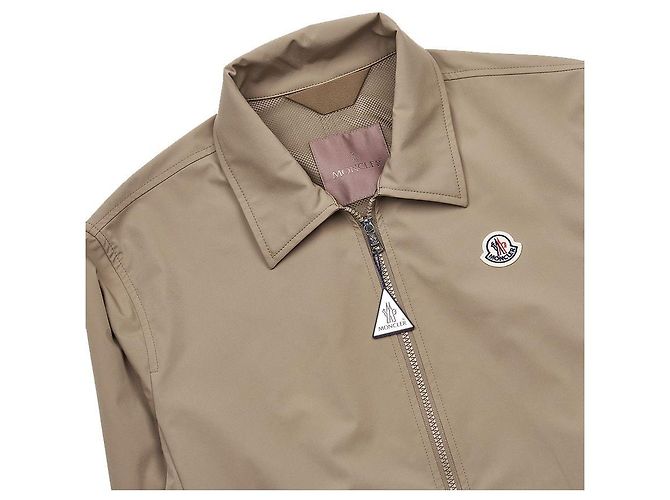 Moncler Giacca-camicia in nylon con logo da uomo - vista 8