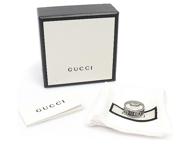 Gucci Anello largo in argento GG Marmont Size - vista 2