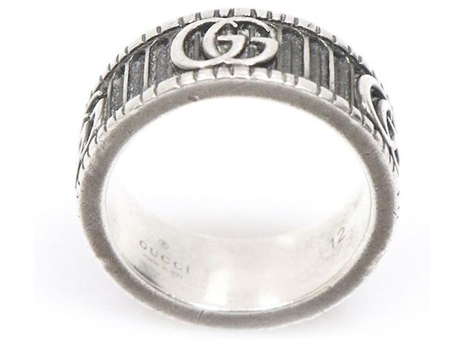 Gucci Anello largo in argento GG Marmont Size - vista 3