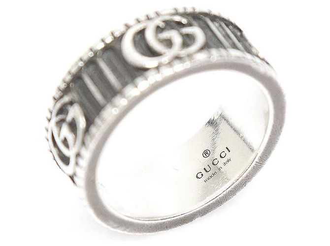 Gucci Anello largo in argento GG Marmont Size - vista 5