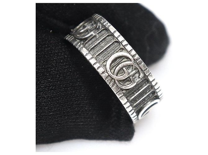 Gucci Anello largo in argento GG Marmont Size - vista 6
