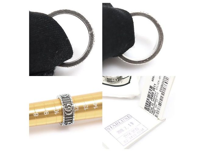 Gucci Anello largo in argento GG Marmont Size - vista 7