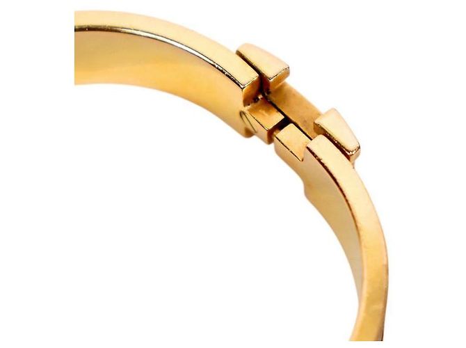 Bracciale Hermès Click H Nero Oro - vista 5