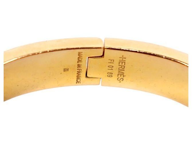 Bracciale Hermès Click H Nero Oro - vista 6