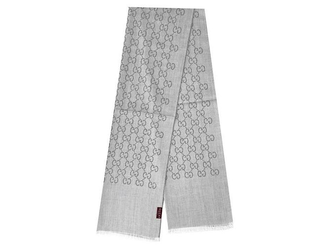 Gucci Jacquard-Wollseidenschal Wendbar - Ansicht 2