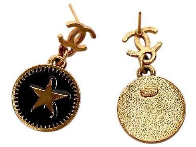 Chanel Orecchini Round Star CC Gold - vista 4