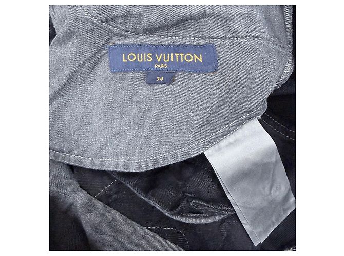 Louis Vuitton Monogram Patchwork Denim Hose Schwarz - Ansicht 7