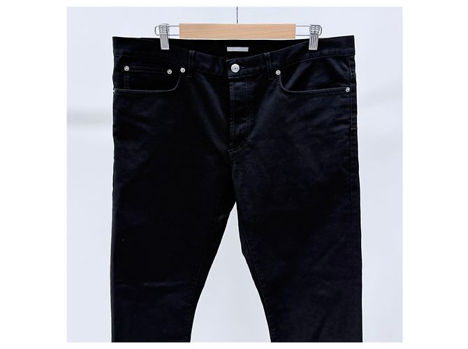Dior Long Slim Fit Denimhose Schwarz - Ansicht 2