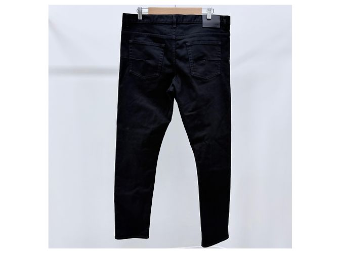 Dior Long Slim Fit Denimhose Schwarz - Ansicht 4