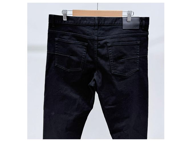 Dior Long Slim Fit Denimhose Schwarz - Ansicht 5