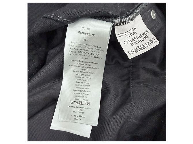 Dior Long Slim Fit Denimhose Schwarz - Ansicht 7