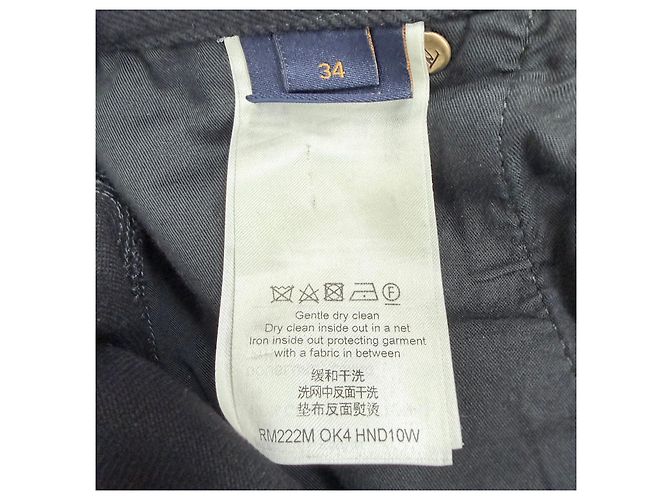 Louis Vuitton Pantaloni Denim Carpenter Workwear Monogram Black - vista 7