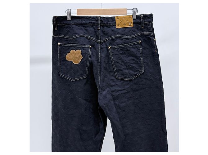 Louis Vuitton Monogram Denim-Hose Schwarz - Ansicht 5