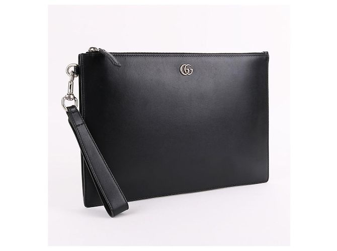 Clutch Gucci in pelle nera - vista 4