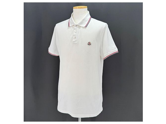 Moncler Kurzarm- Polo-T-Shirt Weiß - Ansicht 13