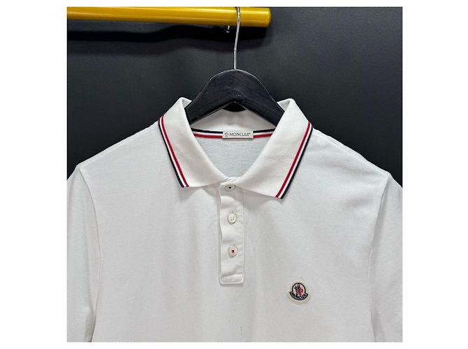 Moncler Kurzarm- Polo-T-Shirt Weiß - Ansicht 14