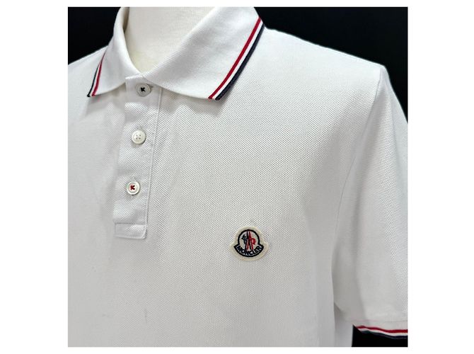 Moncler Kurzarm- Polo-T-Shirt Weiß - Ansicht 15