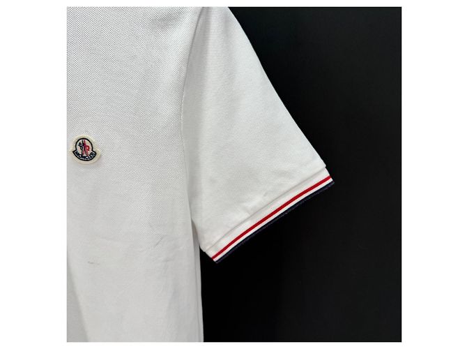 Moncler Kurzarm- Polo-T-Shirt Weiß - Ansicht 17