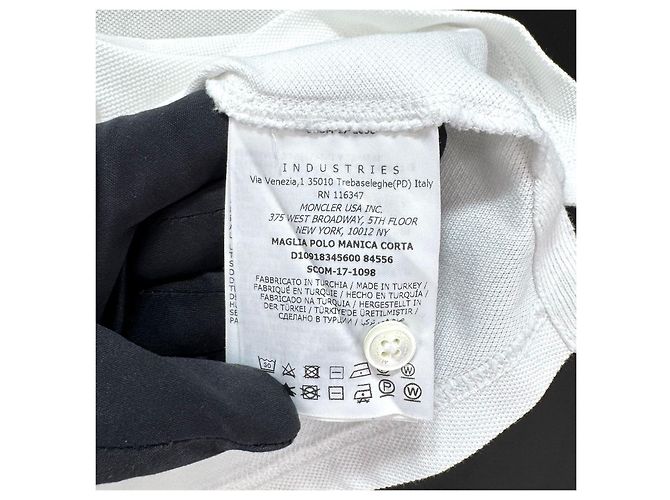 Moncler Kurzarm- Polo-T-Shirt Weiß - Ansicht 18