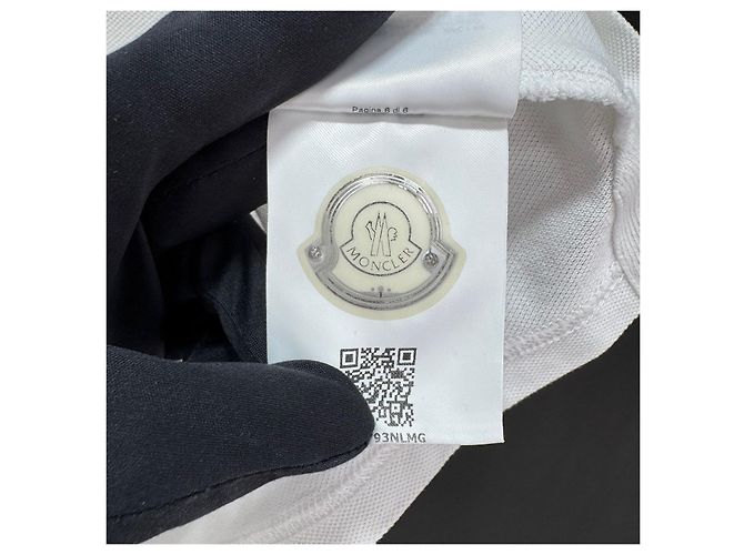 Moncler Kurzarm- Polo-T-Shirt Weiß - Ansicht 19