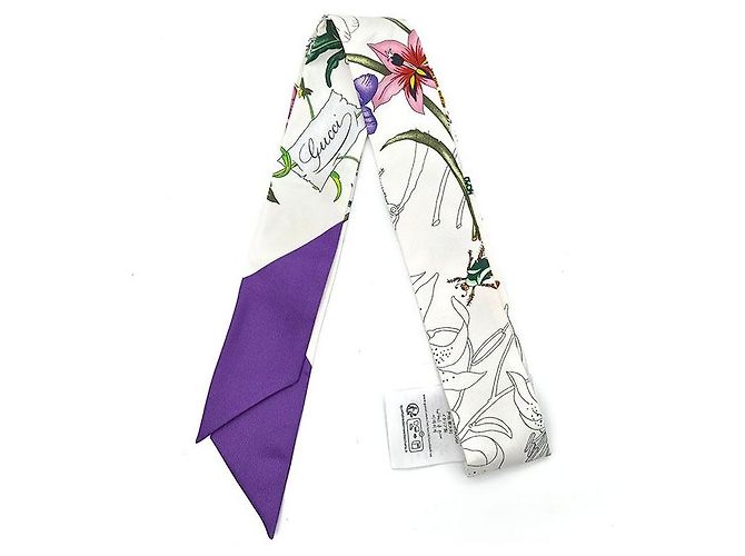 Gucci Pañuelo de cinta de seda estampado - vista 2