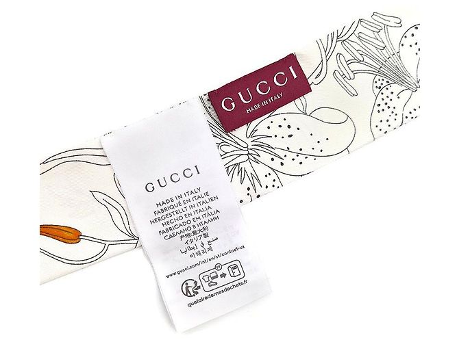Gucci Pañuelo de cinta de seda estampado - vista 4