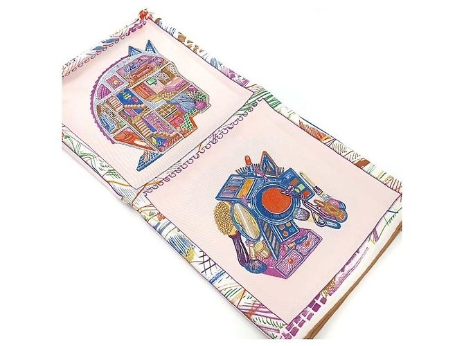 Carré 90 in seta Hermès Multicolore - vista 2