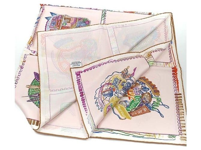Carré 90 in seta Hermès Multicolore - vista 4