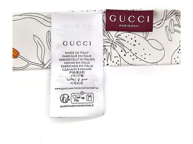 Gucci Bedruckter Seidenbandschal - Ansicht 4