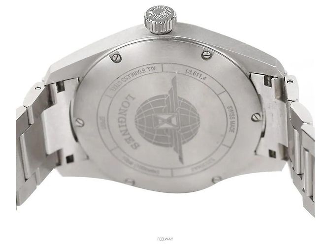 Longines Spirit Automatic Chronometer Quadrante Nero Acciaio - vista 5