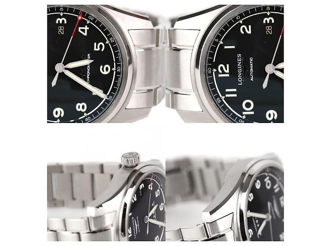 Longines Spirit Automatic Chronometer Quadrante Nero Acciaio - vista 6