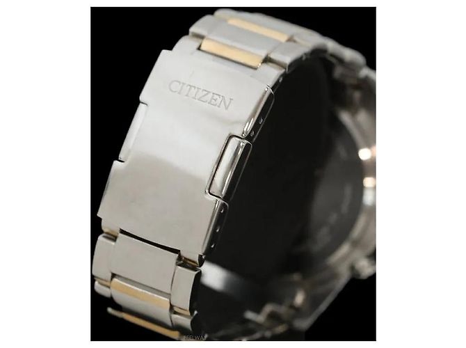 Autre Marque Eco-Drive Steel Combination Blue Dial - vista 5