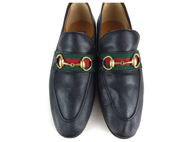 Mocassini Gucci Horsebit Web in pelle marrone - vista 3