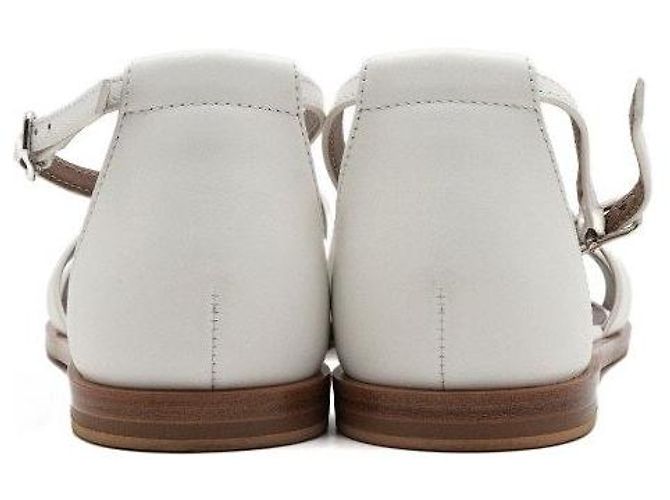 Hermès Sandali con cinturino Santorini da donna, bianco - vista 7