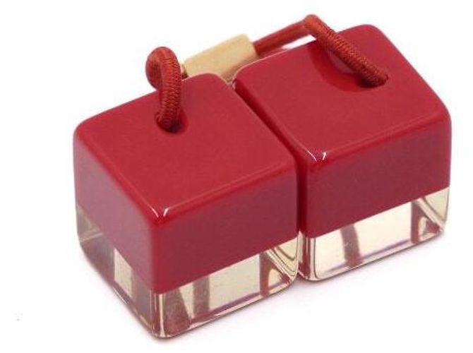 Louis Vuitton Elastico per capelli in cristallo placcato oro con inclusione di cubo rosso - vista 4