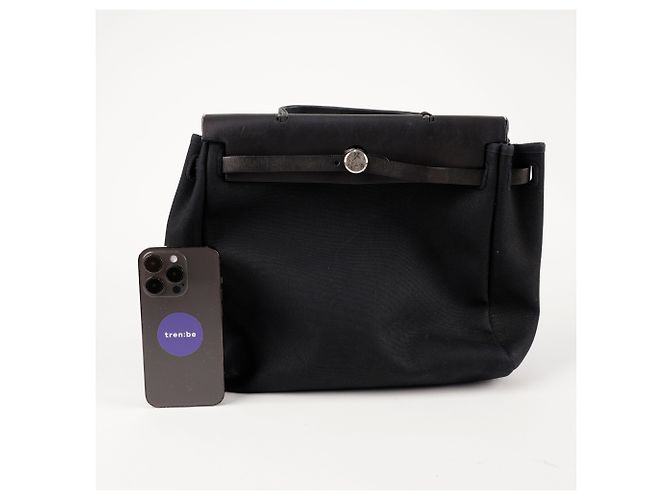 Hermès Schwarze Tote-Schultertasche Größe - Ansicht 12