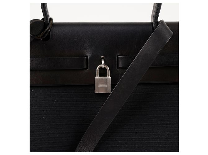 Hermès Schwarze Tote-Schultertasche Größe - Ansicht 4
