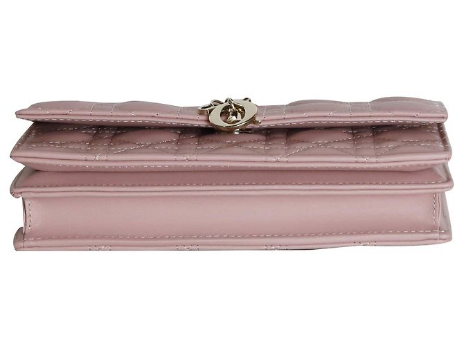 Borsa Dior Tote Crossbody in Pelle Marrone Mini - vista 4