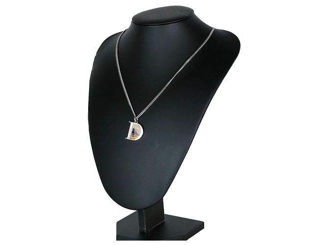 Collana Dior D Logo Marrone Metallo - vista 2