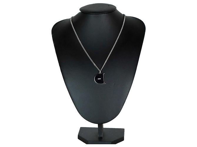 Collana Dior D Logo Marrone Metallo - vista 5