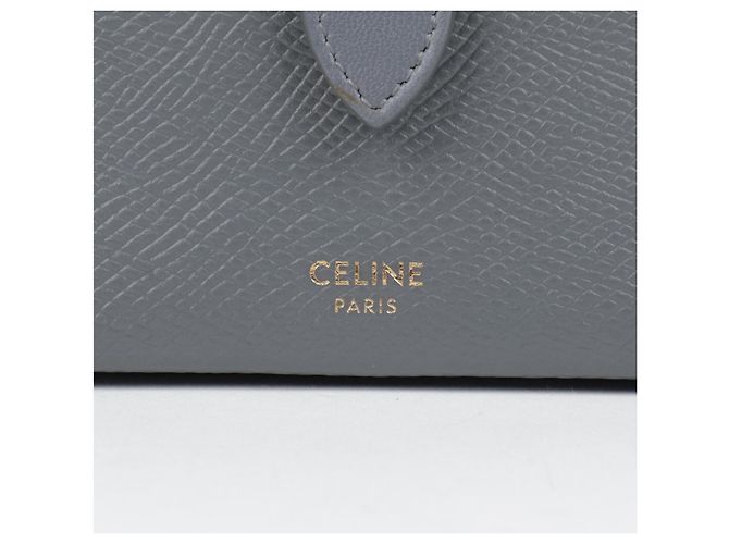 Céline Tarjetero de piel de becerro granulada acordeón Gris - vista 3