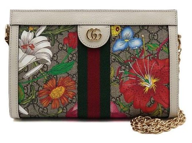 Gucci Borsa a tracolla e a spalla Ophidia GG Flora Gold Chain - vista 2