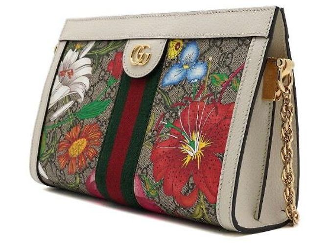 Gucci Borsa a tracolla e a spalla Ophidia GG Flora Gold Chain - vista 3